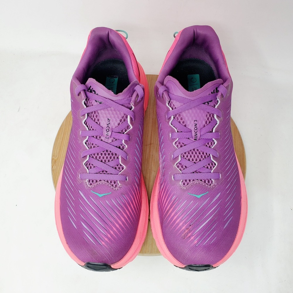 Hoka One One Rincon 3 Shoes Womens 9.5 Purple Pink Walking Running Sneaker - Picture 4 of 14